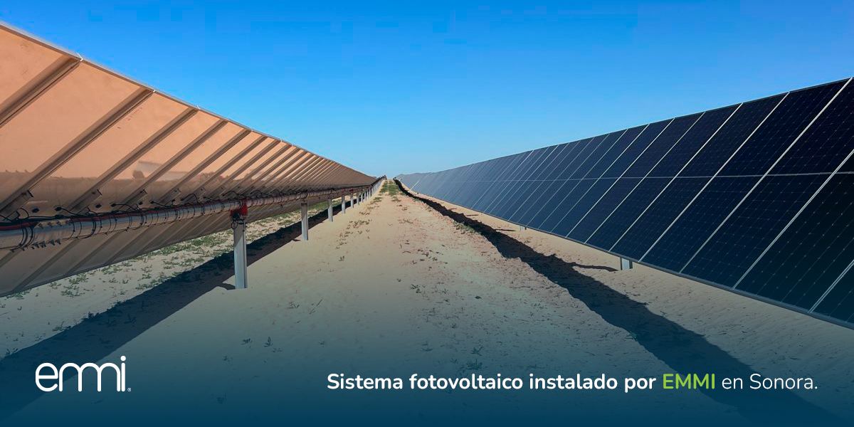 Sistema fotovoltaico instalado por EMMI en Sonora