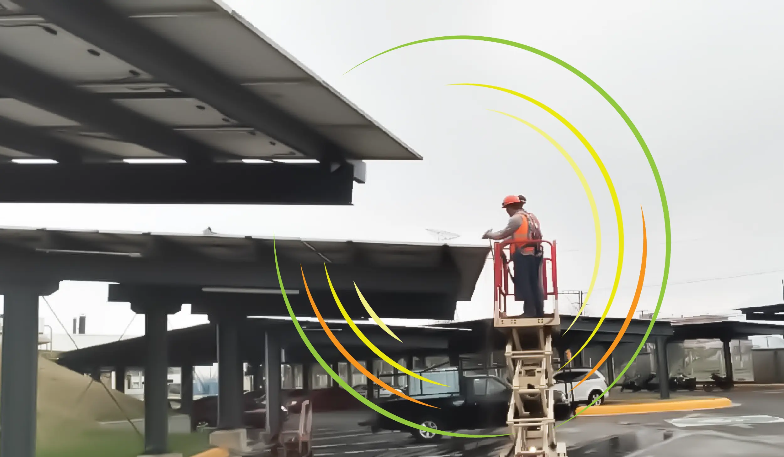 Paneles solares en días nublados