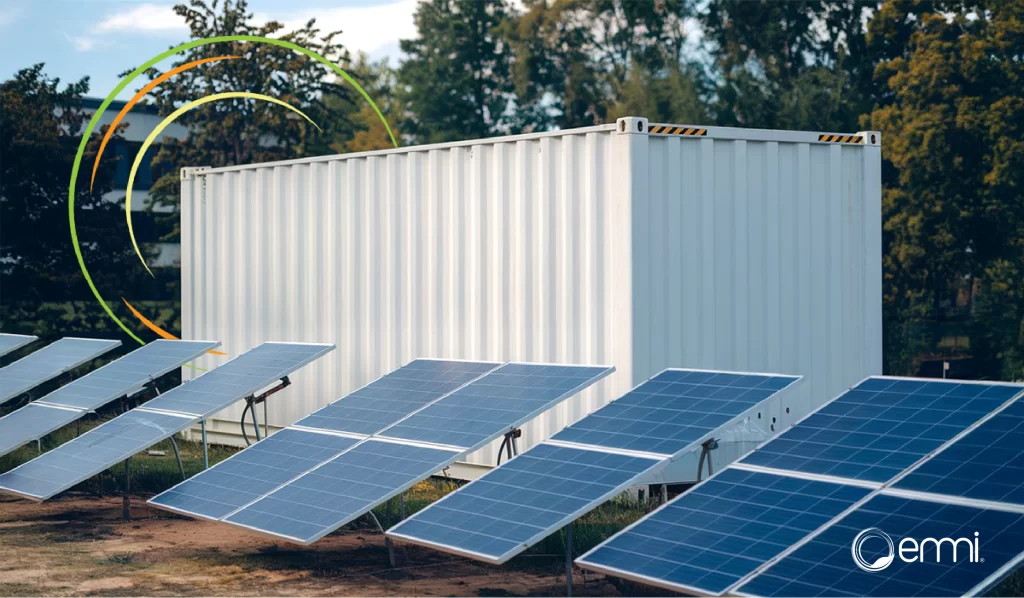 Batería-de-almacenamiento-de-energía-y-paneles-solares