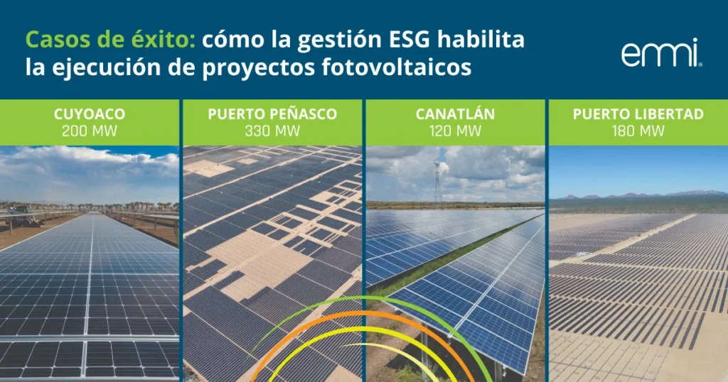 Casos de éxito en gestión ESG de proyectos fotovoltaicos